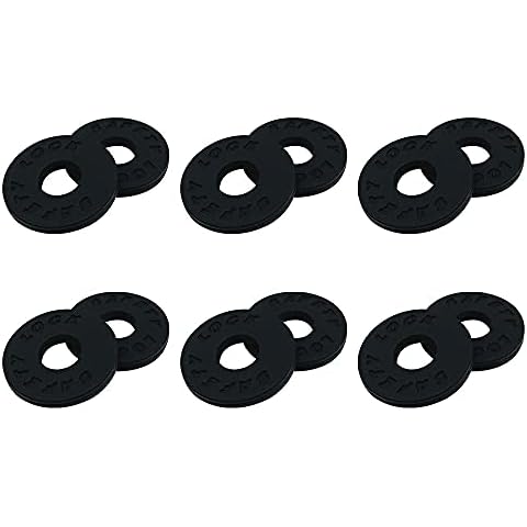 C CLTEIN Guitar Strap Locks Buttons Quick Release Security Strap Washer for Electric Acoustic Guitar Replacement (12Black savers) Cover