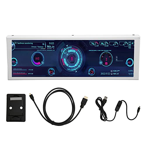 Image of 7.9 Inch CPU Hardware Temperature Monitor External Expansion Display, CPU GPU SSD Data Temperature Monitor Panel for PC ARGB Computer Case Secondary Screen