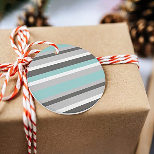 Decorative Hanging Ornaments, Geometric Gray Green White Stripe Round Ceramic Ornament Hanging Sign With Ribbon,For Home Decor, 1 Pcs, 3" #TOP2