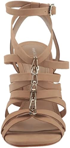 Vince Camuto Women's Aloninna Lace Up Stiletto Sandal Heeled, Tortilla, 8.5 | Image 1
