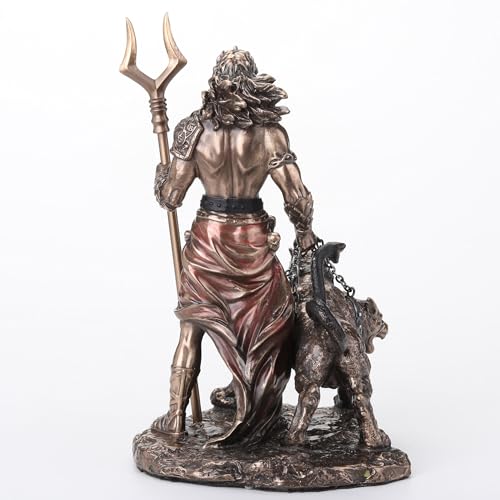 Estatua Hades Dios Griego y Cerbero 6.5 pulgadas miniatura 3