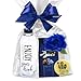 Idea Regalo Papà - Baci Perugina Bag 125gr + Borraccia 1 Litro In Tritan + Calamita "Ti Amo Papà" + Rosa Blu Artificiale
