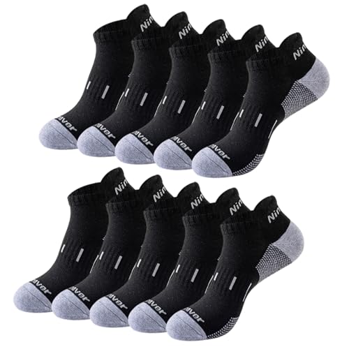 Breathable Comfort Performance Athletic Ankle Socks Thick Cushioned No Show Socks 10 Pairs