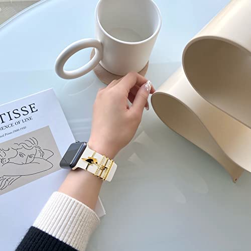 Image of 5Pcs Charms for Apple Watch band 41mm 45mm 40mm 44mm 38mm 42mm 46mm 49mm Women,Diamond+Metal Jewelry Decorative Ring For iWatch series 11 10 9 8 7 6 5 4 se 3 /2,Galaxy watch 7 /6 /5 /4,Strap Accessories