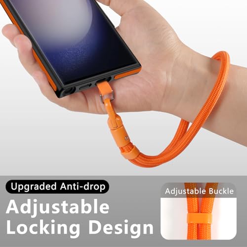 Mondelete Magnetic for Samsung Galaxy S23 Ultra Case + Adjustable Phone Lanyard Wrist Strap, [Compatible with Magsafe][Military Grade Shockproof][Translucent Matte] Protective Phone Case (Orange) by Mondelete - Used condition - Image 2