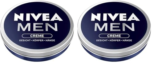 NIVEA MEN Creme pflegende Hautcreme für intensive Feuchtigkeit,Hautpflege für Männer ideal für Körper, Gesicht und Hände, leichte Formel mit Vitamin E (30 ml) (Packung mit 2)