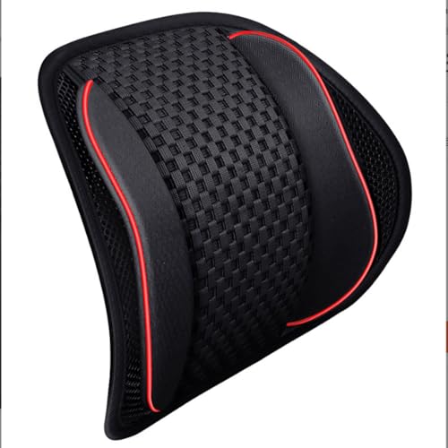 Genérico Protección Lumbar del automóvil Almohadilla de Apoyo Lumbar del vehículo (Negro)