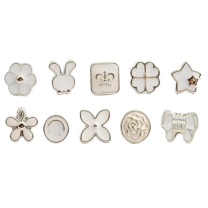 GLNRM Brooch Pins for Women Cover Up Button Pins Instant Button Jeans Button Pins Women Shirt Safety Brooch Enamel Pins Modesty Pins (White button 10 pcs) (B0CLB55MDC) Amazon Price History, Amazon Price Tracker