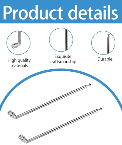Image of 2PCS Fm Antenna, Connector Radio Replacement Antenna for TV Am Fm Radio Stereo Receiver Radio Antenna