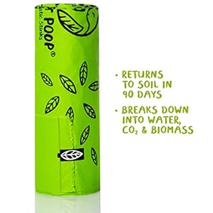 PLANET POOP Home Compostable Dog Poop Bags, 30 Count, XL Sized Cat Litter Box Clean-up with Handles, Biodegradable for Dogs Extra-Large Grocery Supplies