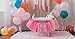 2 Pack-1/2 Way to One Pennant for Highchair Birthday Tutu Skirt Tulle for High Chair Decoration Tulle Chair Skirt Happy 1/2 Birthday Girl - Baby 6 Months Birthday Decorations (Pink)