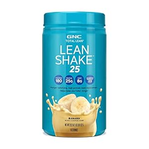 GNC Total Lean | Lean Shake 25 Protein Powder | High-Protein Meal Replacement Shake | Banana | 16 Servings