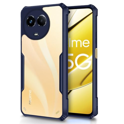 Image of Pikkme Realme 11 / 11X 5G / Narzo 60X 5G Back Cover | Crystal Clear Transparent Back | Ultra Hybrid | Full Camera Protection | Raised Edge | Bumper Back Case (Blue)