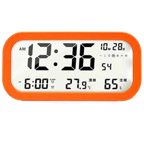 Reloj despertador digital LED CFWSHJ con termómetro higrómetro y temporizador color C