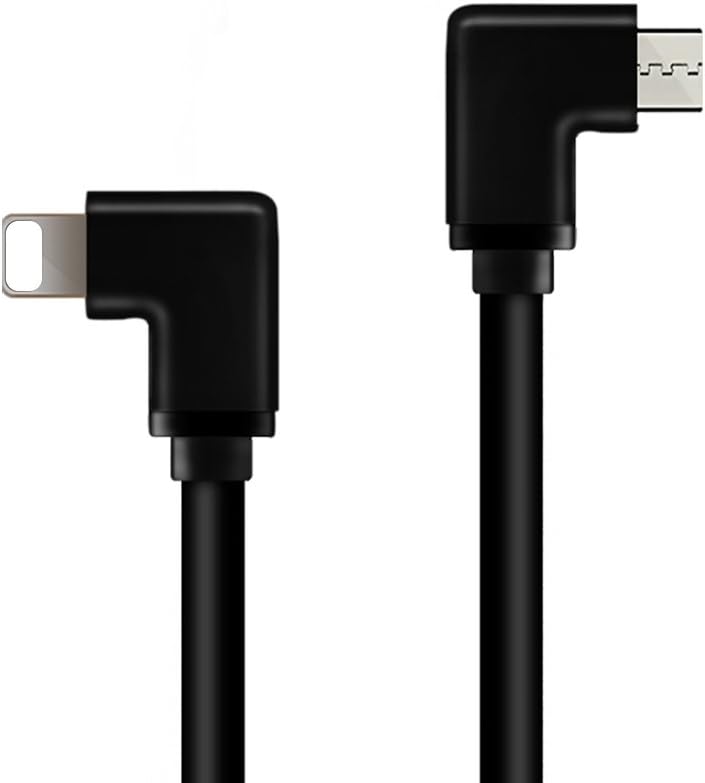 MeloAudio 90 Degreee Right Angle DAC AMP HiFi OTG Cable to Micro USB Compatible with iOS Devices, 6 Inch
