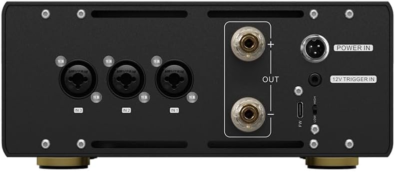 Topping B200 Mono Pure Power Amplifier 3 x XLR/TRS Balanced Input 200W HiFi Audio Amp with 2 Gain Control, 12V Trigger, NFCA Discrete Amplifier (Black)