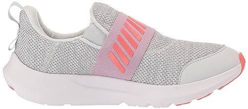 Under Armour Tênis de corrida masculino School Surge 3 sem cadarço, (101) Cinza halo/orquídea fresca