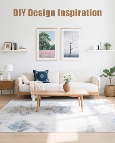 2-layer Wandregal, Wandregal Weiß, Schweberegal 40 x 15 x 1.5 cm, Weiß Wand Regal, Schwebendes Regal, Modern Einfach Wandboard, Regal Wand Geeignet für Schlafzimmer, Küchen, Büros, Wohnzimmer usw