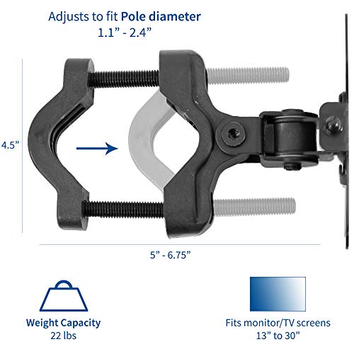 image for VIVO Steel Universal Bracket Pole Mount with Removable 75mm and 100mm 