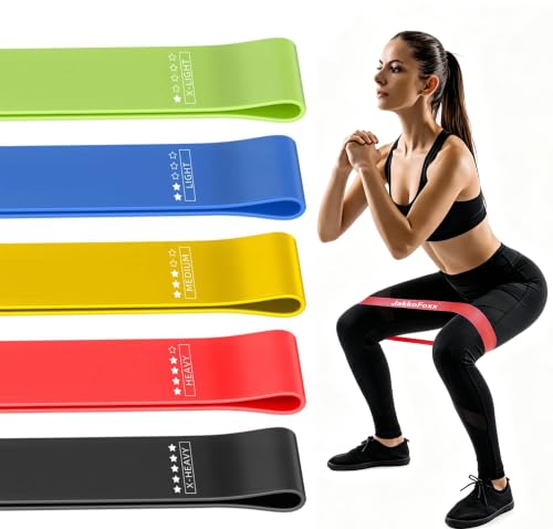 Resistance Bands, Non-Latex Exercise Loop Bands for Physical Therapy, Strength Training & Stretching, Portable Home Workout Equipment for Men & Women(Multicolor)