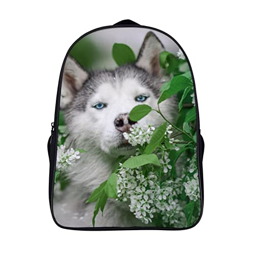 Sac à dos 3D Cool avec motif Husky pour un style urbain unique
