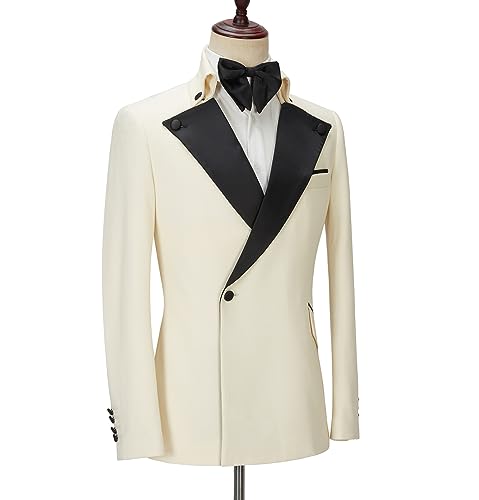 Men's 2 Pieces Suit Wedding One Button Tuxedos Formal Suit Jacket3