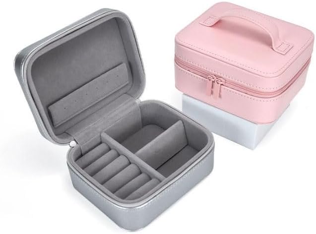 Casual PU Leather Cosmetic Bag Hand held Toiletry Bags for Going Out image 5