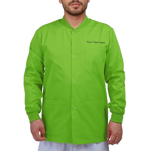 Veste médicale pour homme à pressions pour cabinet médical et blouse broderie personnalisée