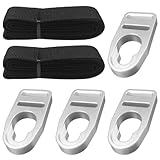 Guweta Upgraded Aluminum Kayak Seat Clips with Nylon Webbing Straps Kayak Seat Replacement Repair kit Accessories Compatible with Lifetime Emotion Style Button Type Straps Repair Clip Parts