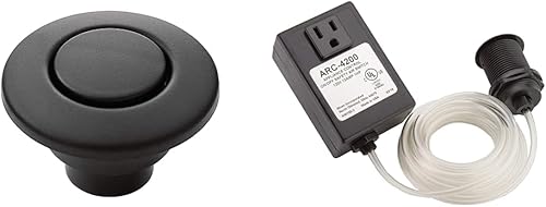 Miniatura 1 de Moen Interruptor de aire de eliminación de basura negro mate botón decorativo que coordina, solo botón decorativo, requiere vivienda, solo botón,