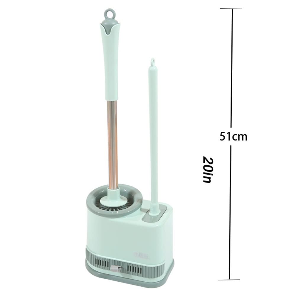 Escobilla Baño/Escobilla y Portaescobillas de Baño Escobillero for el hogar Montado en la pared Escobilla for inodoro Baño Mango largo Cerdas suaves Cepillo de limpieza 360 ° Sin ángulo muerto Juego d