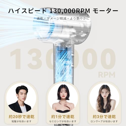 MIAMOR 高速ヘアドライヤー MD6 (13万回転/4億イオン)