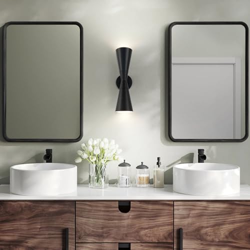 Image of Wall Sconce Bathroom Sconces Lighting, 13 inch Black Modern Sconces Up Down Lights Wall Decor Indoor Wall Light Fixtures for Living Room Hallway Staircase Bedroom Hardwired