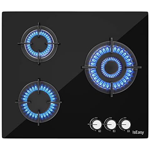 Placa de gas con 3 fuegos de gas Cover