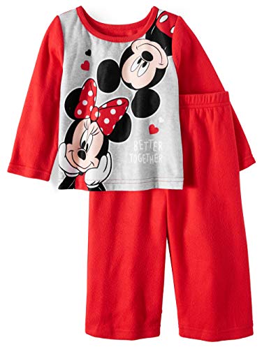 Disney Mickey and Minnie Better Together Baby and Toddler Girls 2 Piece Sleepwear Pajama Set