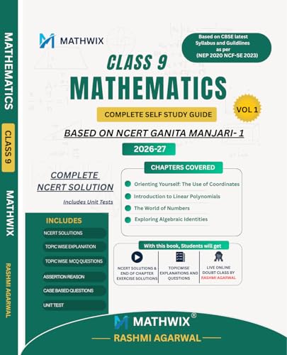 Image of CBSE Class 9 Mathematics Guide Vol1 based on NCERT (Ganita Manjari) for 2026-27 | Chapterwise Series | 4 Chapters Only | NCERT Solutions, Notes, ... unit tests every chapter | Rashmi Agarwal: 1