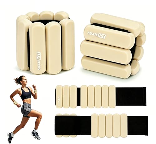 Image of Wrist Ankle Weights for Women 2 Pack(1lb Each), Ideal for Strength Training | Adjustable Silicone Wearable Arm and Leg Weights for Pilates, Gym, Yoga, Cardio. Waterproof, Anti slip, Sweat Proof