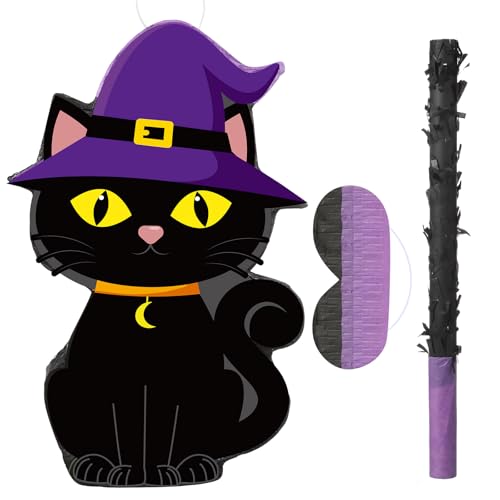 Pinata chat d'Halloween solide pour éviter la casse immédiate