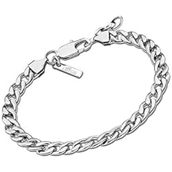 Pulseras Trendhim Lotus LS1935-2/1 D4JLS1935-2-1 - Pulsera de acero inoxidable para hombre, color plateado