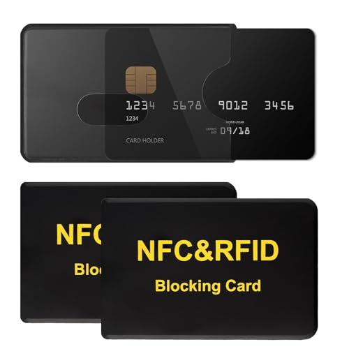 3 Piezas RFID para Tarjetas de Ldentidad Protector para Mujeres y Hombres,Funda para Tarjeta de Crédito Antipiratería,Fundas de Bloqueo RFID,Portatarjetas Antirrobo Antirrfid Bancarias Sin Contacto