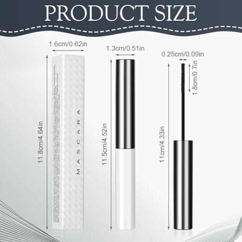 Volume Color Mascara, Black Silk Fiber Eyelash Mascara with Soft Mascara Brush, No Clumping & No Smudging & No Flaking Curling Mascara, Long-Lasting Waterproof Eyelash Mascara with False Lash Effect - Image 3