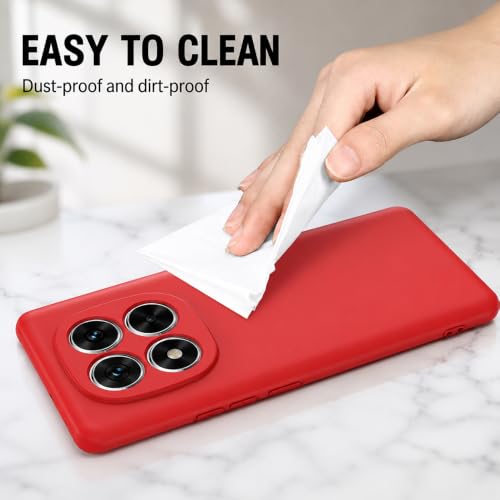 Image of Back Cover for Mi Redmi Note 14 Pro 5G / 14 Pro 4G | Full Camera Protection | Premium Liquid Silicon Case | Flexible Bumper Case for Mi Redmi Note 14 Pro 5G / 14 Pro 4G / Poco X7 5G (Red)