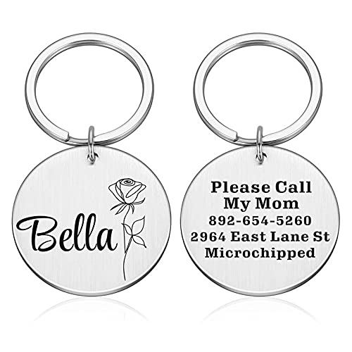 Hand Stamped Dog Collar Charm, Pet Dog Tag, Dog Cat Name Address and Number ID Tag, ID address for dog collar, Beautiful Stylish Pet ID Tag (B09C653CW3) Amazon Price History, Amazon Price Tracker