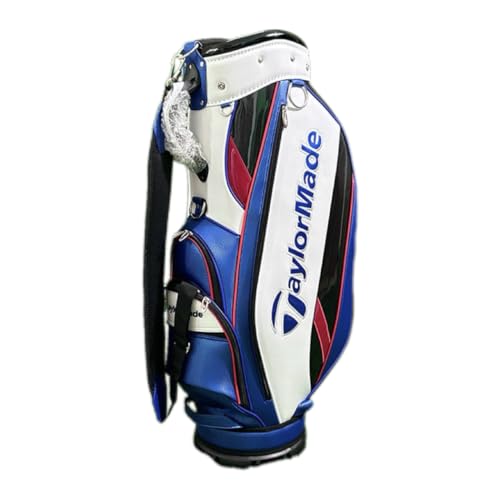 Aoasious 自立スタンドゴルフバッグ キャディバッグ クラブケース 防水 大容量 多機能収納 軽量3.2kg 46×28×125cm メンズ レディース 男女兼用 持ち運び便利 練習・ラウンド用 (ライト ネイビー)