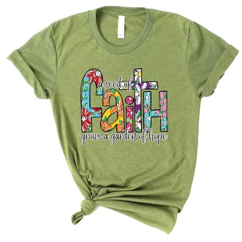 Love in Faith | A Seed of Faith | Christian T-Shirts for Women | Faith-Based Apparel | Christian Gifts