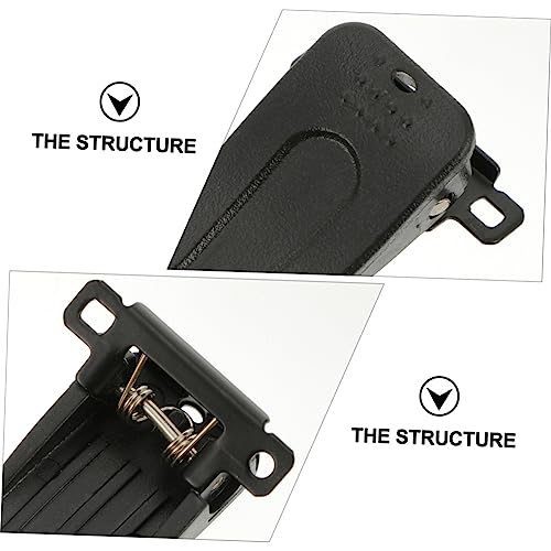 UKCOCO Clipe De Walkie-Talkie De 12 Peças Clipe De Cintura Preto De Plástico Clipe De Ombro De Plást