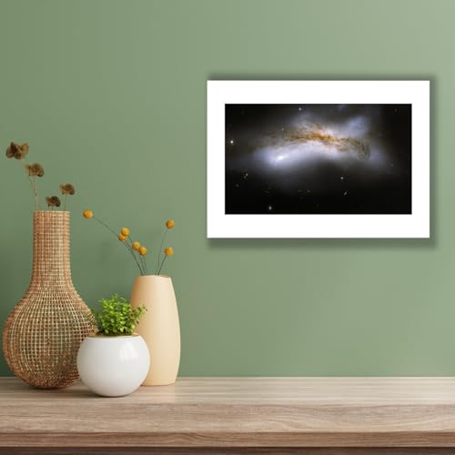 Impression d'art Hubble Télescope Interacting Galaxy NGC 520 XL - 3