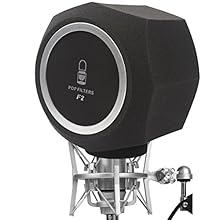 【Microphone screen pop filter】Model:F2 ,Product size: 20*20*17cm.Pop filter F2 is made of high-density sound-absorbing sponge, which has good sound-absorbing effect and light weight. 【Noise shield foam】Pop shield for microphone is a noise reduction c...