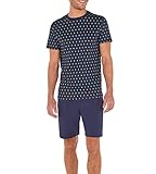 HOM Herren Shorty Mougins - Navy Print - Größe M