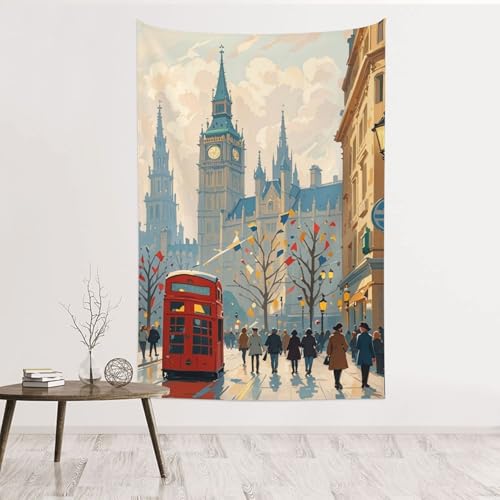 Tenture murale Londres 152 x 101 cm pour une décoration d'intérieur cosy